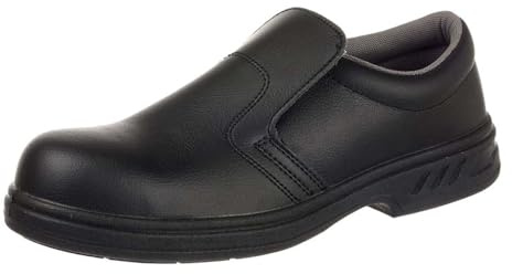 Portwest Mocasín De Seguridad Steelite S2, Tamaño: 49, Color: Negro, FW81BKR49