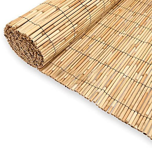 Abaseen Extra Thick Natural Peeled Reed Fence, Garden Screening Fence Panels, Privacy & Protective Screening Roll for Outdoor Wind and Sun Protection (8mm-10mm Thickness)
