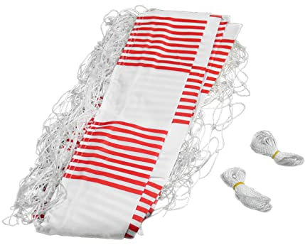 Sandora 22111 Fußballtor Ersatznetz rot/weiß kompatibel für viele Tore mit dem passenden Maß 300x200x90cm