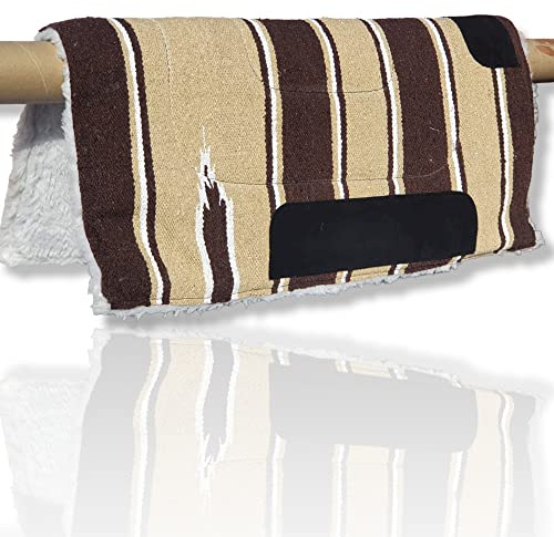 Horse Western Saddle Blanket Pad Handmade Saddle Pad Numnah 32X32 (BROWN)