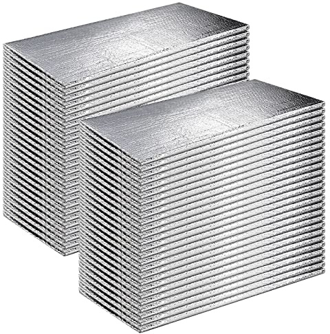 Frienda 24 Pcs Garage Door Insulation Panels Kits Double Bubble Reflective Aluminum Foil Radiant Barrier Thermal Insulation Sheet for Garages Greenhouses Attics Walls Windows (24 x 48 Inch)