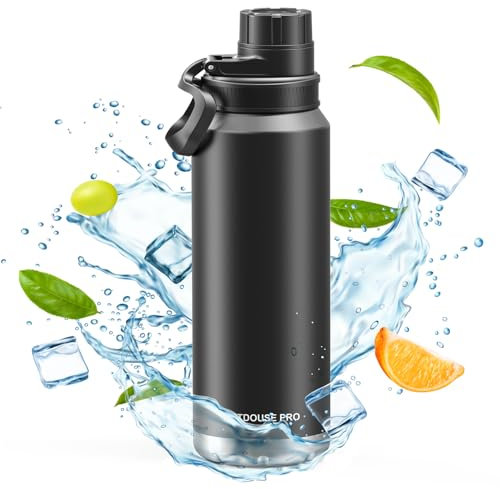 Bouteille isotherme Thermos en acier inoxydable - 532ml, 710ml, 946ml, intérieur vitrifié en céramique Bouteille étanche pour le sport en plein air (532ml)