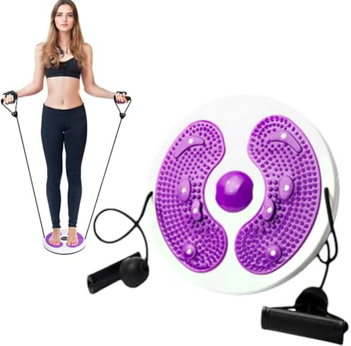 Twist Waist Disc Board mit Kordelzug, Multifunktions Fitness Drehscheibe Waist Wriggling Plate Fitnessgeräte, Aerobic-Übungen Fitness-Zubehör, Widerstandsbänder Massage-Fußsohle Heimfitnessgeräte