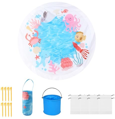 Piscine De Plage pour - Bassin d'eau Pliable, Baignoire Légère À Éclaboussures | Conteneur De Flaques d'eau À L'épreuve De Sable, Pataugeoire Extérieur, Jouet De Voyage pour Tout-Petits avec E