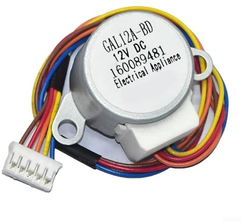 Yuanpgky Motore passo-passo con guida a vento per condizionatore d'aria montato a parete, 12 V, GAL12A-BD, struttura in metallo, controllo del flusso d'aria migliorato