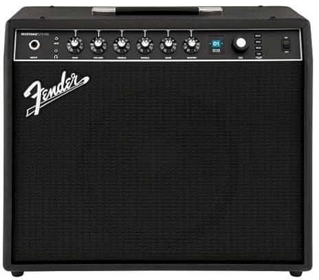Fender Mustang LTX100 Guitar Combo Amplifier, 100W with Versatile Tones, 100 Presets, 50 amp types and effects, a Simple User Interface, with Built in Tuner and USB Connectivity