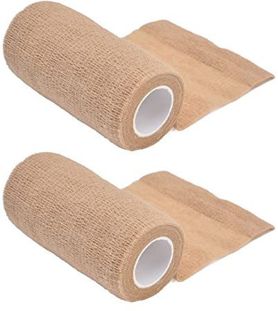 Zerodis Enveloppement de Pansement Auto-adhésif pour Chien Chat Cheval Bétail, Non tissé, Paquet de 12, établi de Fournitures Agricoles
