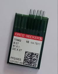 Groz-Beckert B-27 DCX27 DCX1 Overlock Serger Industrial Sewing Machine Needles (75/11)