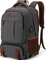 Tzowla Canvas Laptop Rucksack aus Segeltuch,Reise Backpack Tasche Herren und Damen,Arbeit Reiserucksack für 17,3 Zoll Notebook-Rechner,Büchertasche mit USB-Ladeanschluss,Dunkelgrau