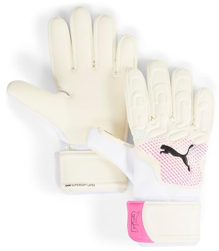 PUMA Future Match NC, Unisex-Erwachsene Torwarthandschuhe, PUMA White-Poison Pink-PUMA Black, 4-041926