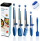 5-Pack Silicone Tongs for Cooking, 4PCS 13-Inch Cooking Kitchen Tongs with Silicone Tips,Nonstick Stainless Steel Tongs for Steak Pie Pizza Pasta Spaghetti Salad BBQ Buffet,Plus Brush (Classic Blue)