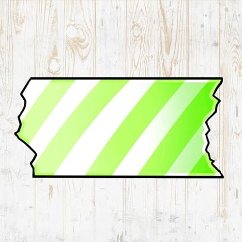 Washi Tape Decals Peel & Stick - Wall Vinyl Stickers - Kawaii DIY Craft Arts Cartoon Watercolor Colorful - Car Window Truck Laptop Tumbler - Boys Girls Kids Bedroom Room Decor DWSV20832