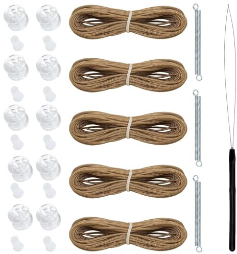 Adsfvs Jalousienschnur-Reparatursatz, Reparaturteile für Fensterjalousien - Fenster-Reparatur-Set und Wohnmobil-Fensterrollo | Jalousienschnur für Fensterjalousien, Reparaturlaschen für