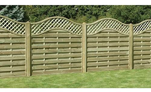 Ruby 6ft Omega Lattice Top Wooden Fence Panel - Various Heights (1.8m x 1.8m)