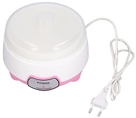 Qcwwy Yaourtière Électrique, 15W 1L Rose Mini Yaourtière Portable Chauffage 360 ​​° Yaourt Automatique Faisant La Machine pour La Cuisine À La Maison EU Plug 220V