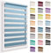Doppelrollo ohne Bohren, 62x220 cm Stoffgröße, Duo Rollo Klemmfix, Easyfix, lichtdurchlässig und verdunkelnd, Day&Night, Klemmrollo Sonnenschutzrollo Fensterrollo für Fenster & Türen