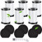 Rebirthcare filtro per Aspirapolvere per Ariete Handyforce 2761 2759 Scopa Elettrica Accessori per MOOSOO D600 D601 & per Iwoly V600 ricambio, 6 filtri Hepa & Spugne