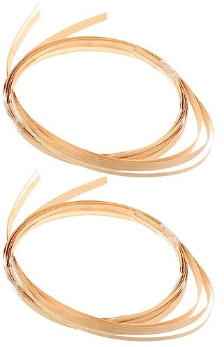 HOMSFOU 2 Bamboo Material Bamboo Rattan DIY Weaving Material DIY Basket Rattan Wooden Craft Sticks Weaving Strip Decor Wedding Decor Basket Repair