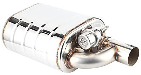 Pompa del Vuoto di Scarico, Valvola di Scarico Elettrica per Auto Universale 63 Mm Silenziatore Variabile per Tubo della Pompa del Vuoto del Dispositivo con Porta Remota in