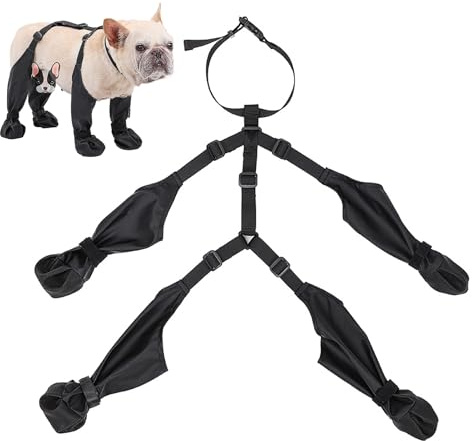 Ahuuen Bottes De Neige pour Chien | Chaussures pour Chiens Antidérapant | Bottes pour Chien De Protection avec Bretelles | Bottes Imperméables Réglables pour Chiens De Petite Et Moyenne Taille