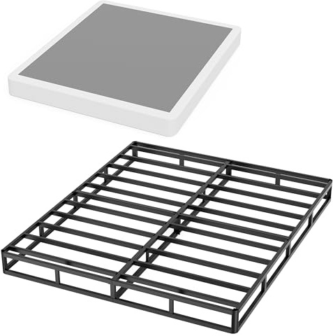 HusDream King Box Spring 7 Inch High Profile King Size Box Spring with Cover,Strong Bed Base Mattress Foundation Heavy Duty Metal Frame,Anti-Noise,Easy Assembly (7 Inch, King)