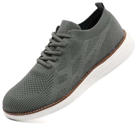 UROMGV Zapatillas deportivas para hombre, zapatillas de correr, zapatillas de tenis, correr, caminar, ligeras, transpirables, para el tiempo libre, para correr en la calle, 1 Mid Gray, 42 EU