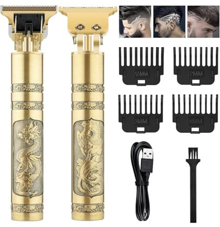 Tondeuse Cheveux Hommes, Tondeuse Barbe Electriques Professionnelle, Sans Fil Rasoir, Rechargeable, Silencieuse pour les Enfants et la Famille