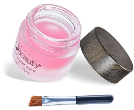 Libeauty Lash Lift Balm & Lash Lift Glue – Strong Hold Quick Dry Eyelash Perm Glue With Fruits Scent, Water-Soluble 2-in-1 Adhesive for Lash Lift and Brow Lamination, DIY Use (Strawberry Scent)