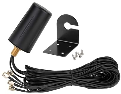 Bingfu Antenna 5G 4G LTE Esterno Connettori Mâle SMA 4 MIMO Omnidirezionale con Cavo 3 m, Montaggio a Parete Impermeabile per Router Cellulare Hotspot Mobile Gateway Modem Dispositivi IoT