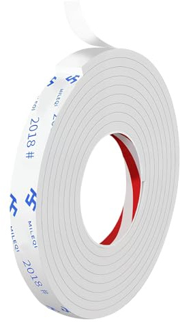 Cinta Bordes Adhesiva 18 mm x 5 m para Estanterías, Muebles y Paneles | Cinta de Canto Blanco Sujeción Segura sin Planchar Protector Bordes Resistente al Agua y a la Humedad