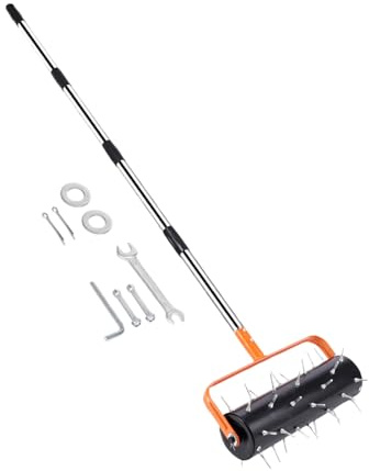 Generisch Aeratore da Giardino | Scarificatore Manuale,Aeratore per Allentamento del Terreno,per Prato Giardino Terreno Esterni Paesaggistica Campo E Parco