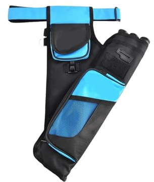 AYWTIUN Faretra in Vita Borsa da Cintura con Supporto for faretra for frecce, Leggera, for tiro L'Arco for Ragazzi, Tubi for protetti(Blue)