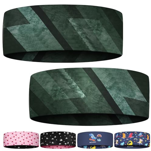 AUYAO Fasce per il Sudore per Allenamento Sportivo, Fascia Capelli Unisex Bambini, Reversibile, Asciugatura Rapida, Leggera, Fascia Testa Elastica Sport per Running, Fitness, Yoga, Ciclismo