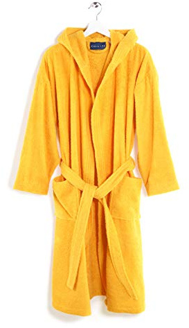 Caleffi – Peignoir Bain Homme et Femme en 100% coton, doux, absorbant et respirant, avec capuche, ceinture et poches – Parfait pour la salle de bain, le spa ou le sauna - Robe Chambre Femme