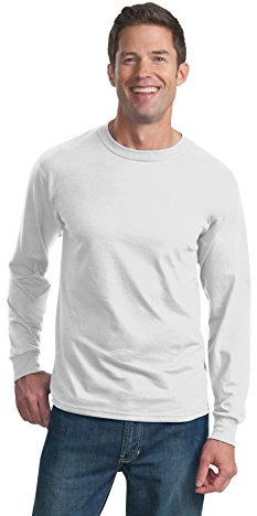 Fruit of the Loom Mens Original Long Sleeve T-Shirt (S) (White)