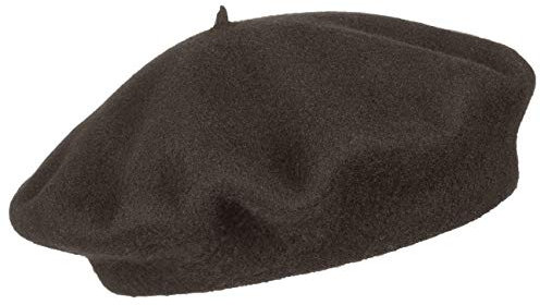 Lipodo Baskenmütze Barett Wollbaske Baske Winterbaske (61 cm - braun)