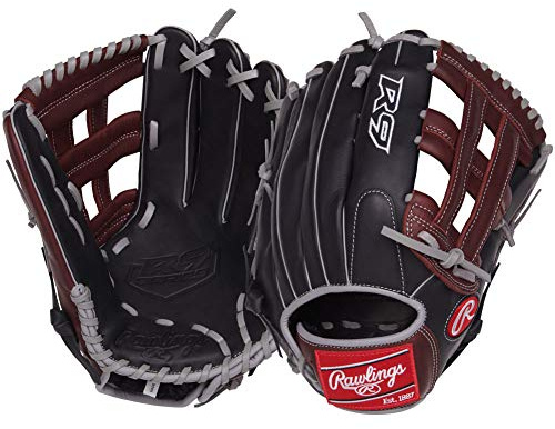 Rawlings R93029-6bsg-0/3 Guante de béisbol, Unisex, Negro, 12.75 Inches