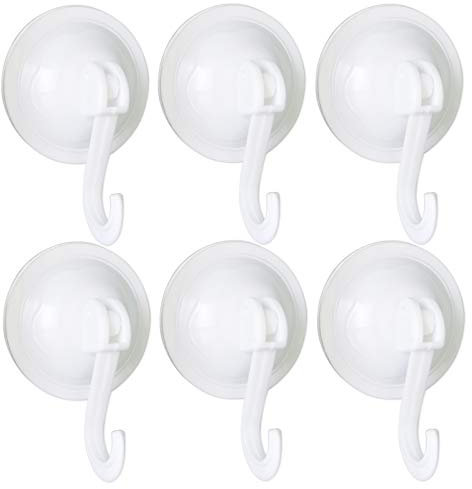 FANGZIDM 6 Stück Saughaken Wiederverwendbare Non-mark Wasserdichte Saugnäpfe Wandhaken Kleiderbügel für Mäntel Handtücher Taschen Schlüssel im Badezimmer Küche Büro