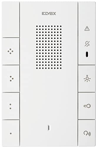 VIMAR 40547 Citofono vivavoce Voxie a 2 fili, con 7 pulsanti per le funzioni di risposta, apertura guasto e servizio ausiliario, 4 pulsanti programmabili, installazione sporgente