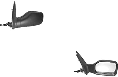 Johns, Compatible avec les rétroviseurs extérieurs Peugeot 106 08/91 - Set gauche et droit - Noir