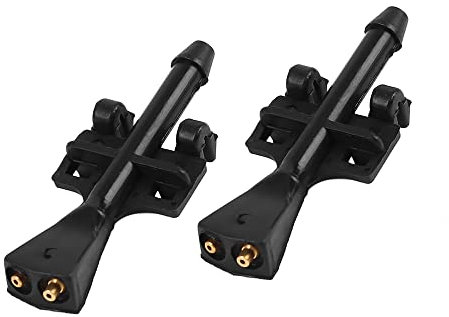 A ABSOPRO Ugello Lavavetri per Tergicristalli Pompe Lavavetri Auto Ugello Tegricristallo Parabrezza Lava Ugello 93387764, 1451243 Tergi Jet Plastica Nero (Set 2)
