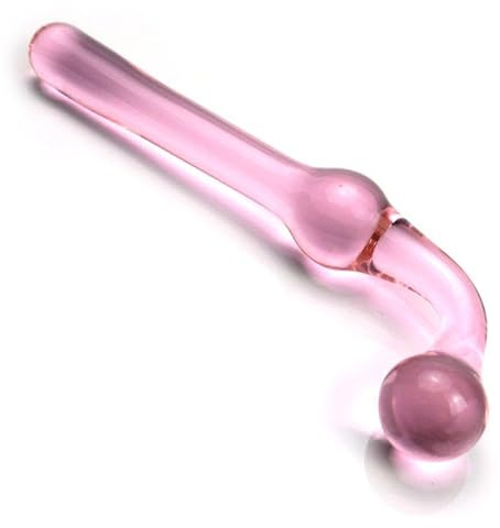 Double Anal Plug Dildos Crystal Glass Anal Butt Plug Large Anal Beads Anaal Plugs Glass Dildo Penis G-Spot Prostate Massager Vagina Masturbation for Men Women (Pink)