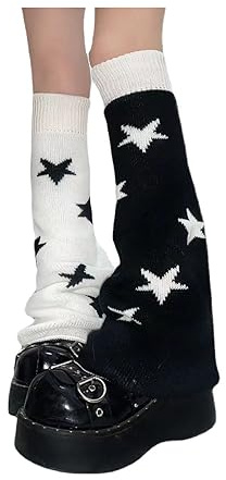 XEPST Y2K Harajuku Leg Warmers - Kawaii Leg Cover for Girls & Women, Lolita Knit Socks for 80s Accessories