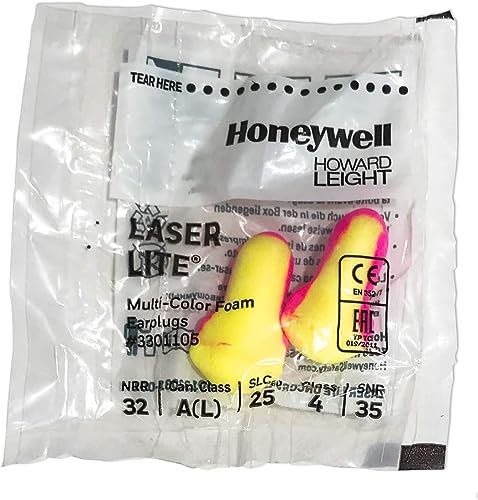 20 Paar Howard Leight Laser Lite, weiche Schaumstoff-Ohrstöpsel, 35 dB SNR-Ohrstöpsel, ideal zum Schlafen, Reisen, Lernen, Arbeiten und lauten Lärm
