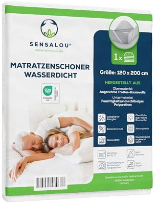 Sensalou Matratzenschoner wasserdicht 120x200 cm – Matratzenschutz Auflage für Jugendliche & Teenager – Nässeschutz Unterlage atmungsaktiv, geräuscharm, waschbar