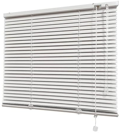Venecianas Aluminio 25mm. Entrada de luz Regulable. Persianas Venecianas de Lamas de Aluminio de 25mm. Fáciles de Instalar. Cortinas Venecianas. Color Blanco. Medidas 200x180 cm.