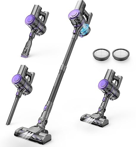 OLAYMEY Cordless Vacuum Cleaner 6 in1, Hoover Cordless 25KPA/40mins Stick vacuum with Rechargeable Battery Lightweight and Quiet Handheld Vacuum Cleaner for Pet Hair Hardwood Floor