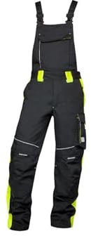 ARDON Latzhose NEON Arbeitshose schwarz-gelb (DE/NL/SE/PL, Numerisch, 58, Regular, Regular, Schwarz)