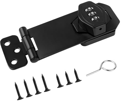 Candado de combinación para puertas pequeñas, armarios, puertas correderas con código numérico, cerradura de combinación de 4 pulgadas, resistente a la intemperie para puertas pequeñas, armarios