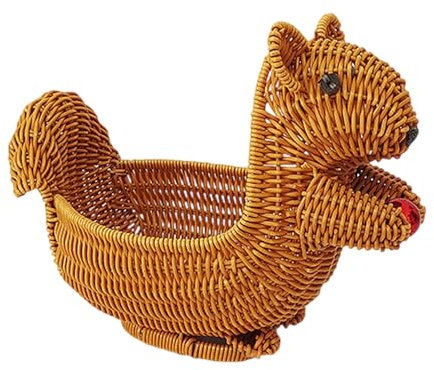 Basket À Pain En Forme D'écureuils Jouet Livres Rangement Contenant Des Fruits Élégants.